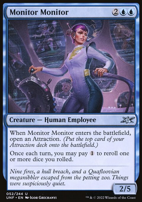 Monitor Monitor, Unfinity #52, Magic: The Gathering card