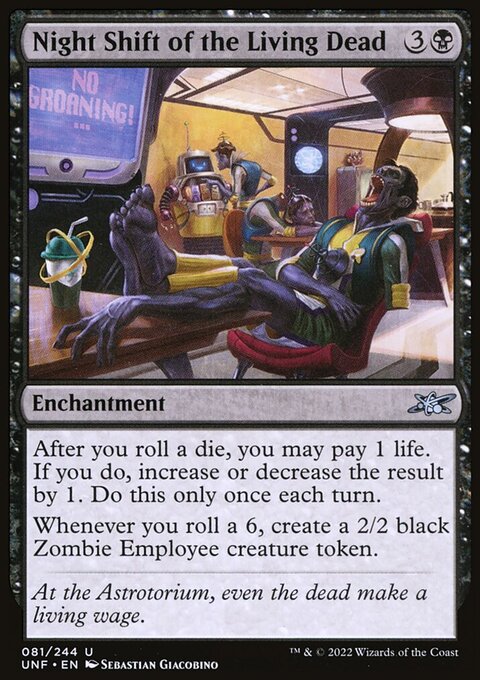 Night Shift of the Living Dead, Unfinity #81, Magic: The Gathering card