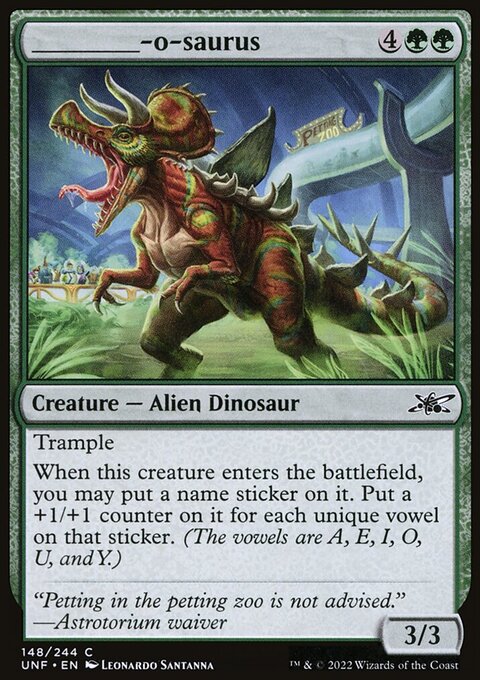 _____-o-saurus, Unfinity #148, Magic: The Gathering card