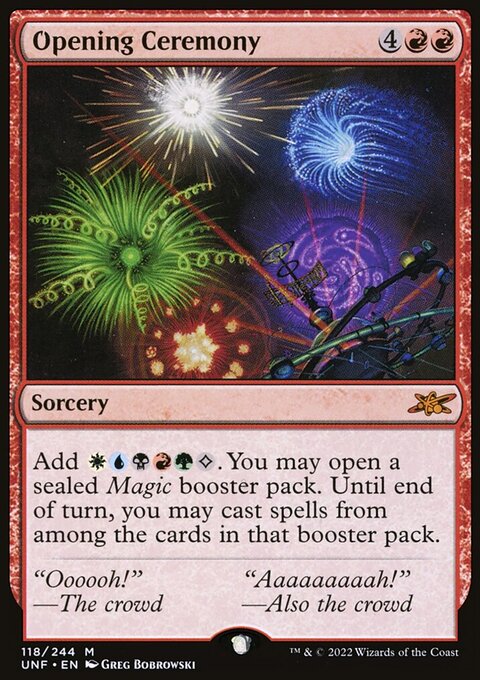 Opening Ceremony, Unfinity #118, Magic: The Gathering card