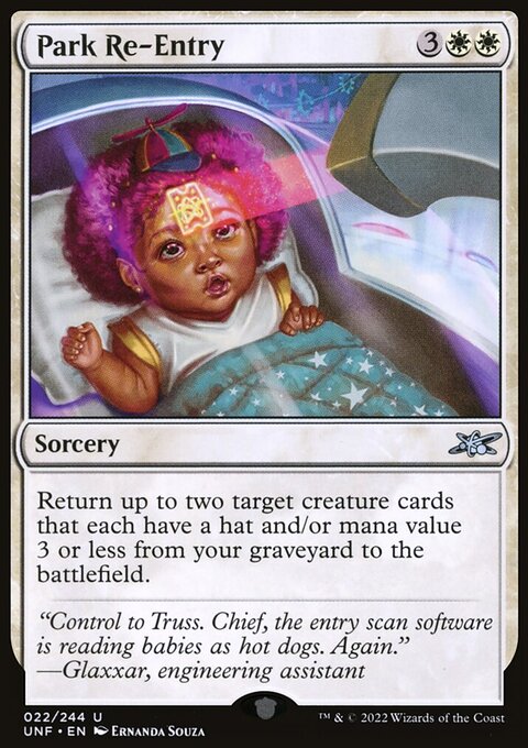 Park Re-Entry, Unfinity #22, Magic: The Gathering card