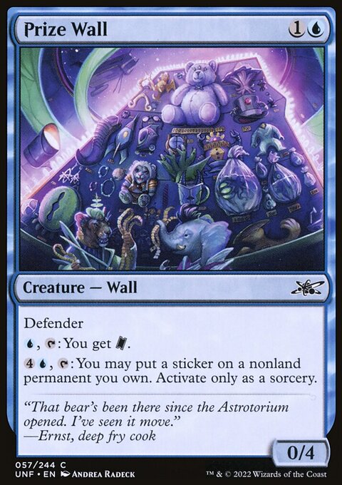 Prize Wall, Unfinity #57, Magic: The Gathering card