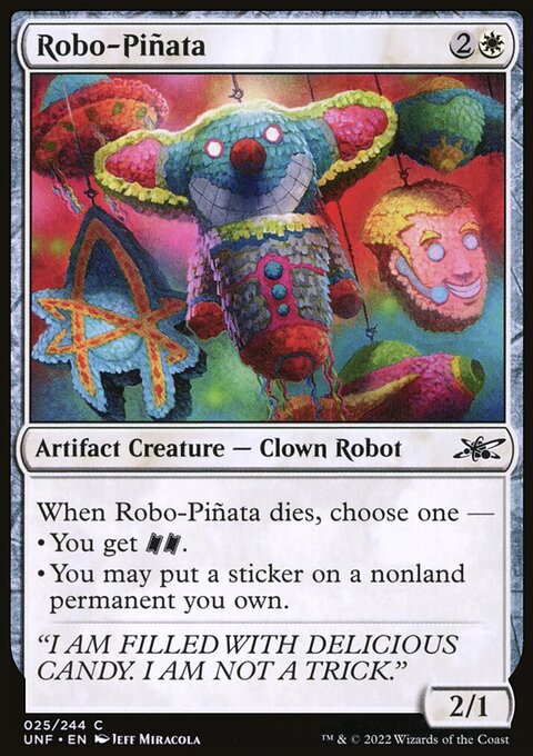 Robo-Piñata, Unfinity #25, Magic: The Gathering card