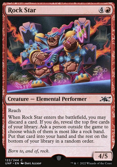 Rock Star, Unfinity #122, Magic: The Gathering card