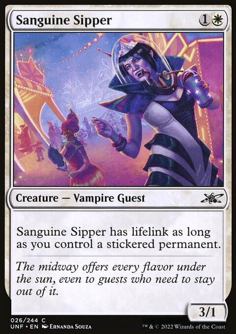 Sanguine Sipper, Unfinity #26, Magic: The Gathering card