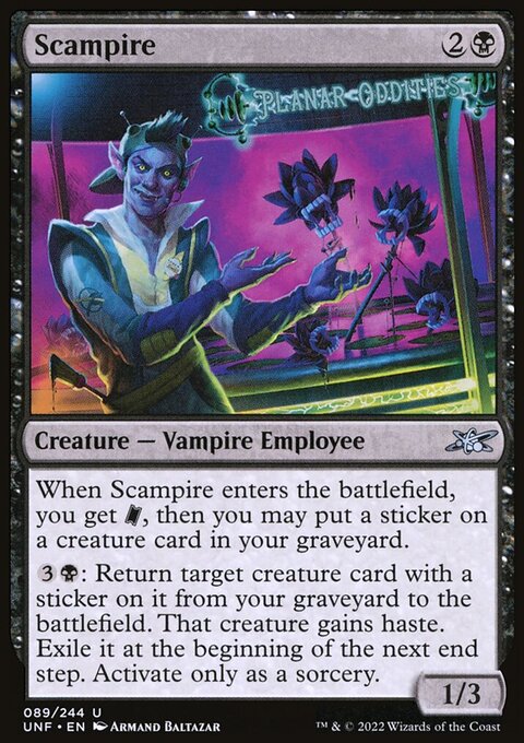 Scampire, Unfinity #89, Magic: The Gathering card