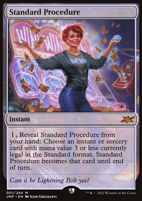 Standard Procedure, Unfinity #1, Magic: The Gathering card