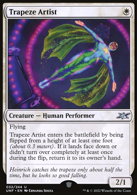 Trapeze Artist, Unfinity #32, Magic: The Gathering card