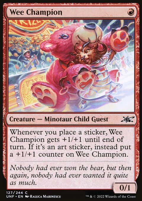 Wee Champion, Unfinity #127, Magic: The Gathering card