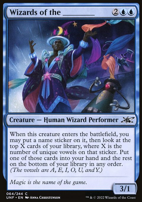 Wizards of the _____, Unfinity #64, Magic: The Gathering card