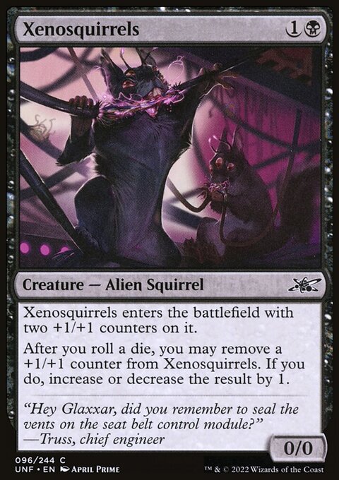 Xenosquirrels, Unfinity #96, Magic: The Gathering card