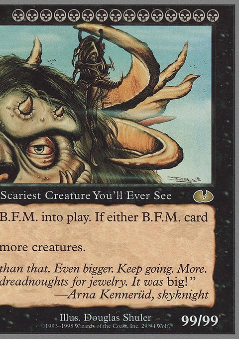 B.F.M. (Big Furry Monster), Unglued #29, Magic: The Gathering card