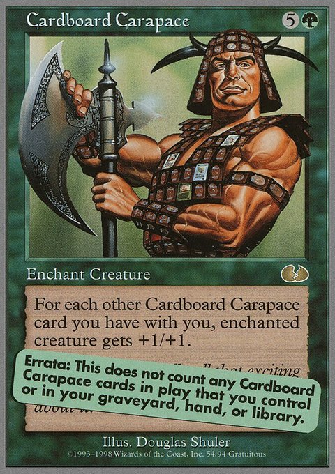 Cardboard Carapace, Unglued #54, Magic: The Gathering card