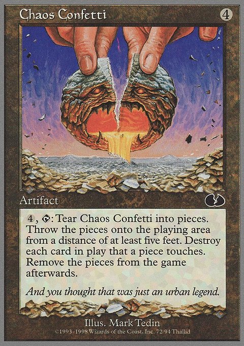 Chaos Confetti, Unglued #72, Magic: The Gathering card