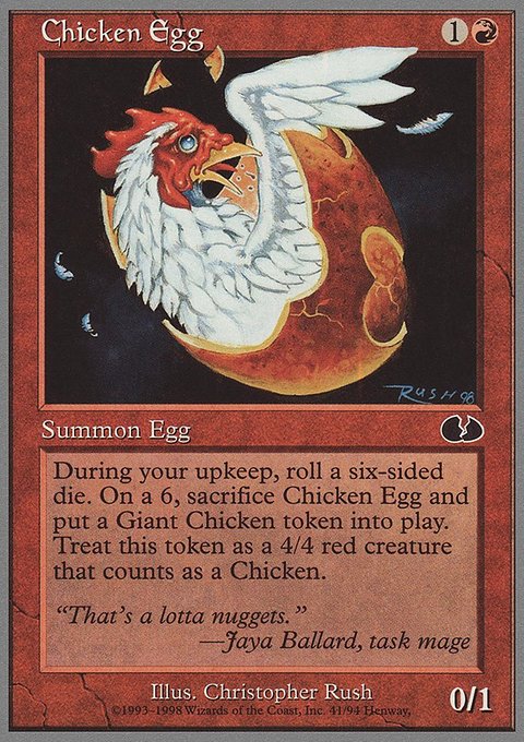 Chicken Egg, Unglued #41, Magic: The Gathering card