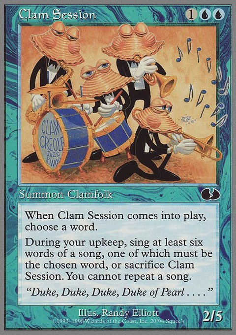 Clam Session, Unglued #20, Magic: The Gathering card