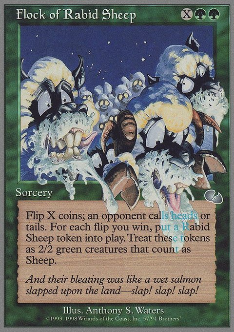 Flock of Rabid Sheep, Unglued #57, Magic: The Gathering card