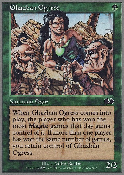 Ghazbán Ogress, Unglued #60, Magic: The Gathering card