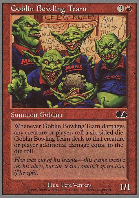 Goblin Bowling Team, Unglued #44, Magic: The Gathering card