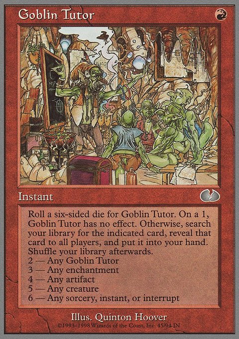 Goblin Tutor, Unglued #45, Magic: The Gathering card