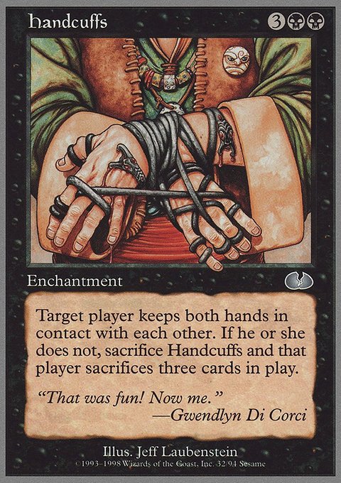 Handcuffs, Unglued #32, Magic: The Gathering card