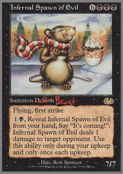 Infernal Spawn of Evil, Unglued #33, Magic: The Gathering card