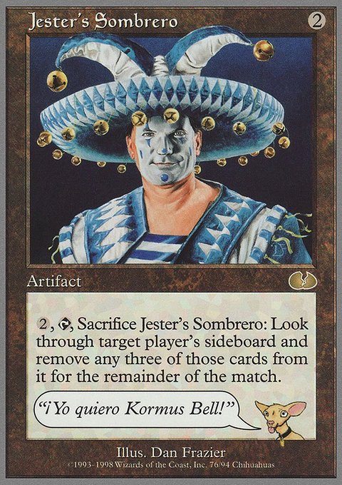 Jester's Sombrero, Unglued #76, Magic: The Gathering card