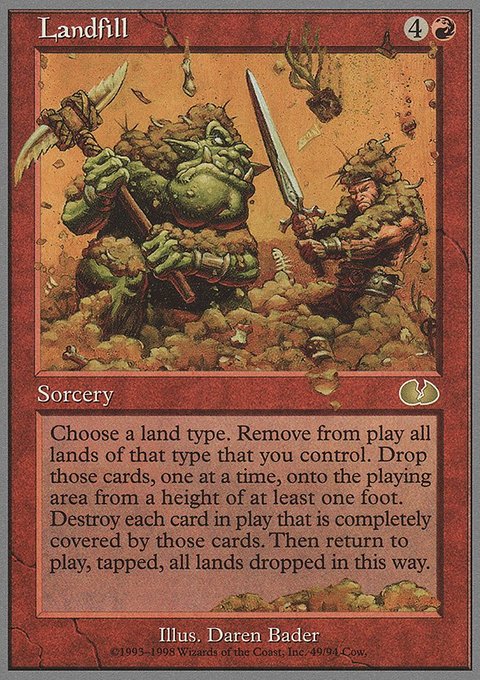 Landfill, Unglued #49, Magic: The Gathering card