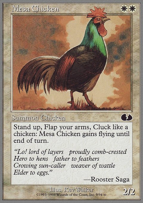 Mesa Chicken, Unglued #9, Magic: The Gathering card