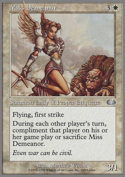 Miss Demeanor, Unglued #10, Magic: The Gathering card
