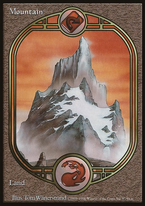 Mountain, Unglued #87, Magic: The Gathering card