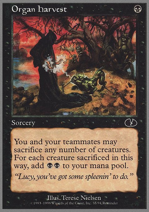 Organ Harvest, Unglued #35, Magic: The Gathering card