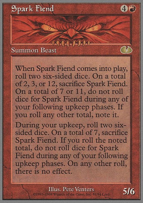 Spark Fiend, Unglued #51, Magic: The Gathering card