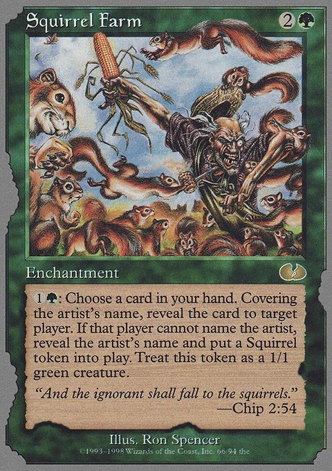 Squirrel Farm, Unglued #66, Magic: The Gathering card