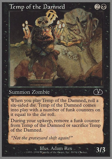 Temp of the Damned, Unglued #38, Magic: The Gathering card
