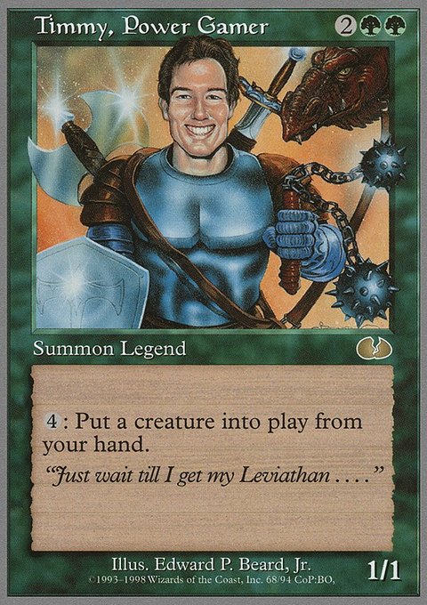 Timmy, Power Gamer, Unglued #68, Magic: The Gathering card