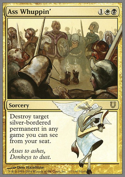 Ass Whuppin', Unhinged #117, Magic: The Gathering card