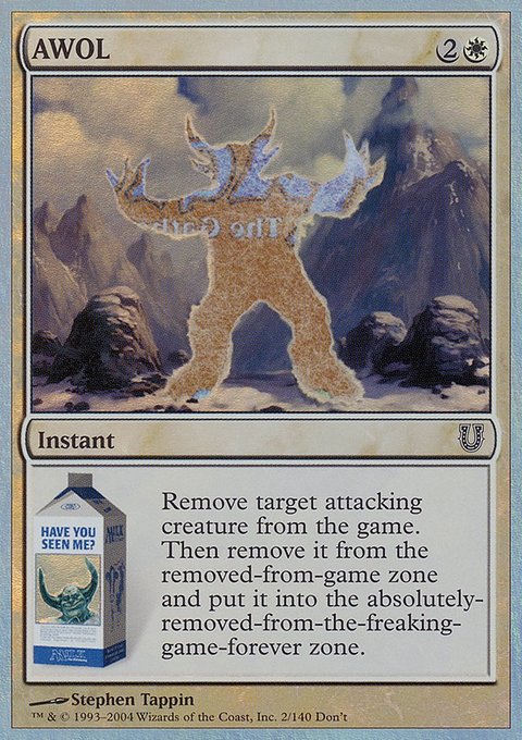 AWOL, Unhinged #2★, Magic: The Gathering card