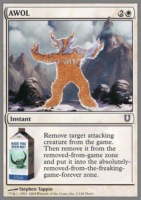 AWOL, Unhinged #2, Magic: The Gathering card