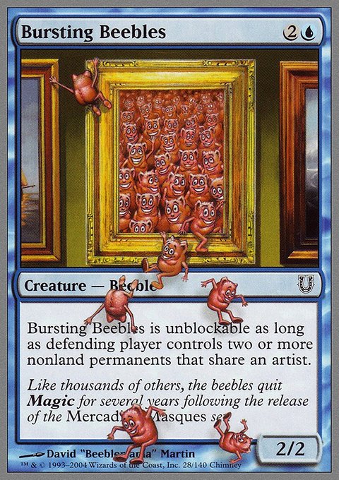 Bursting Beebles, Unhinged #28, Magic: The Gathering card