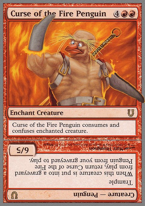 Curse of the Fire Penguin // Curse of the Fire Penguin Creature, Unhinged #73, Magic: The Gathering card