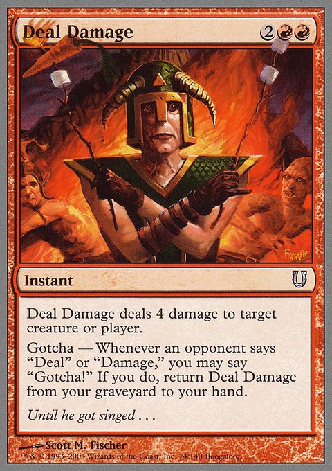 Deal Damage, Unhinged #74, Magic: The Gathering card