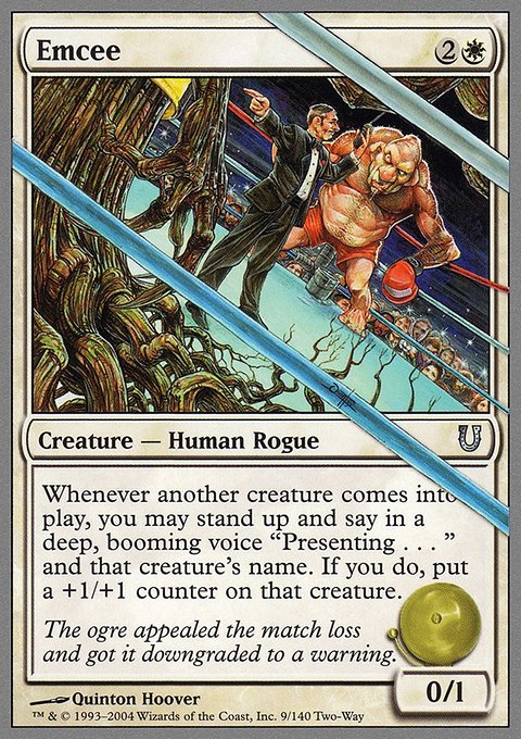 Emcee, Unhinged #9, Magic: The Gathering card