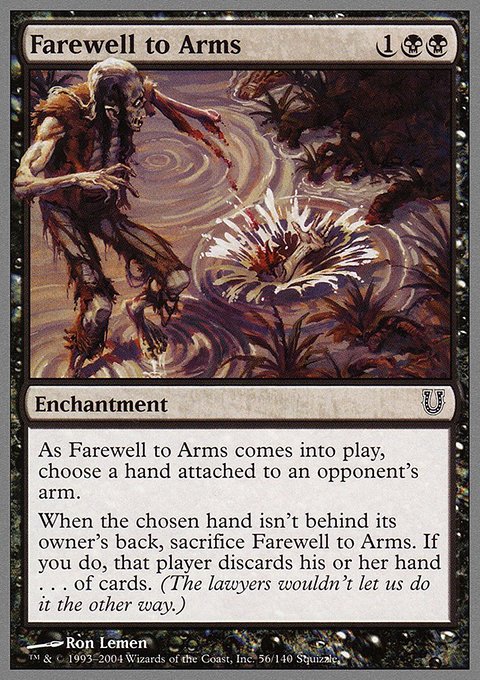 Farewell to Arms, Unhinged #56, Magic: The Gathering card