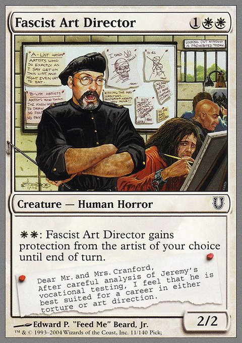 Fascist Art Director, Unhinged #11, Magic: The Gathering card