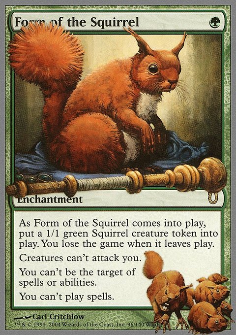 Form of the Squirrel, Unhinged #96, Magic: The Gathering card