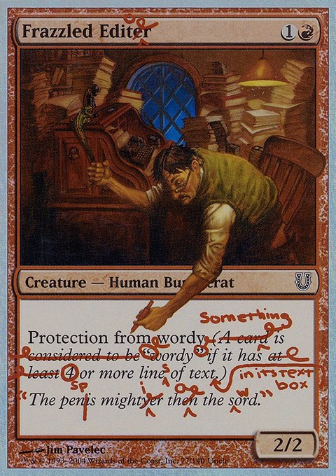Frazzled Editor, Unhinged #77★, Magic: The Gathering card