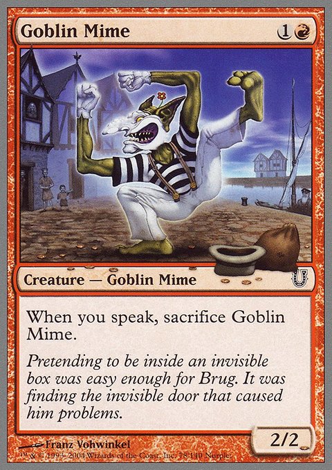 Goblin Mime, Unhinged #78, Magic: The Gathering card