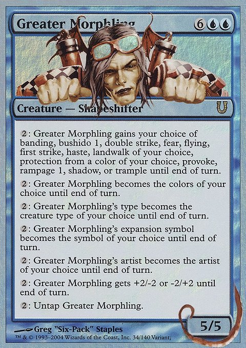 Greater Morphling, Unhinged #34★, Magic: The Gathering card