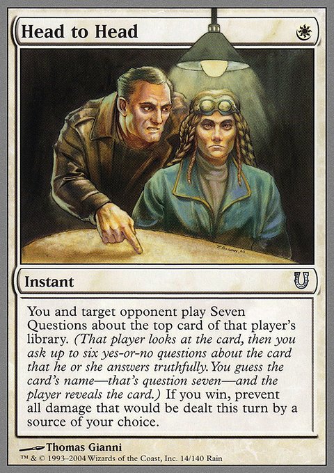 Head to Head, Unhinged #14, Magic: The Gathering card